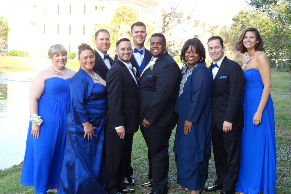 Bridesmaids and groomsmen