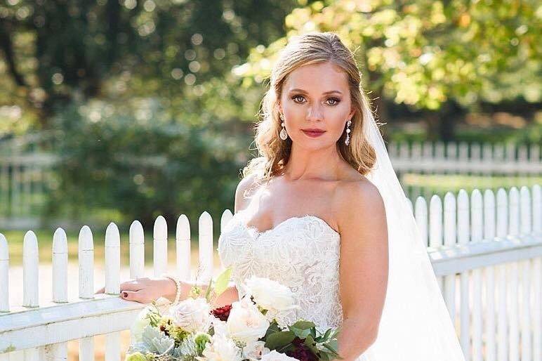 Bride holding a bouquet