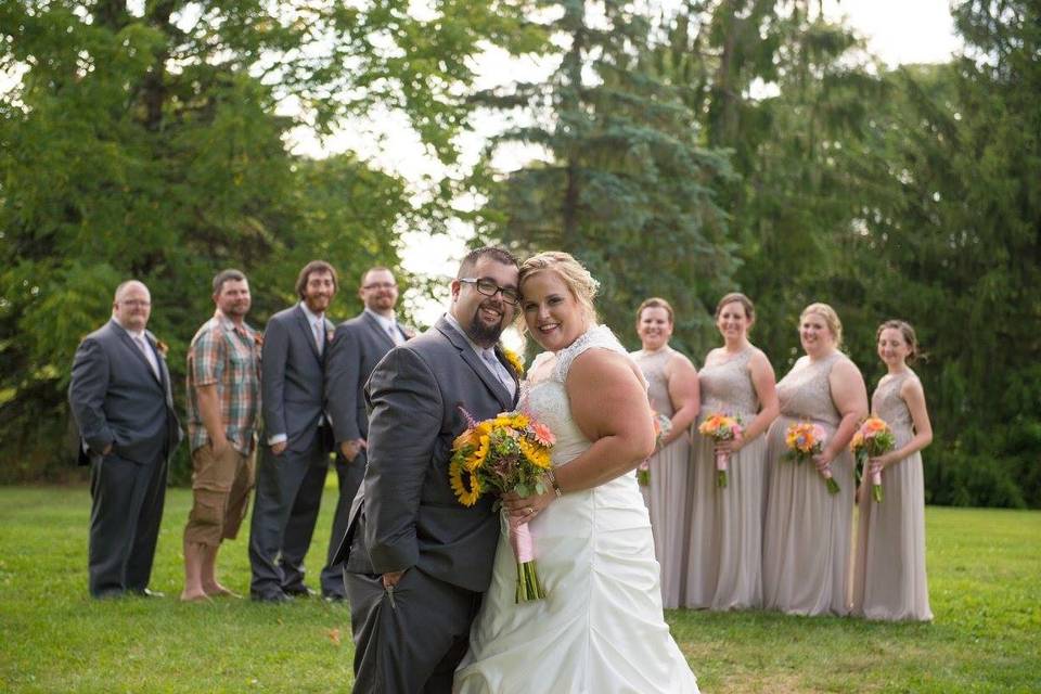 The couple and their guests