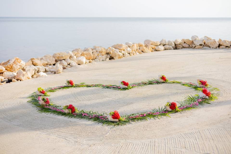 Heart Shape with Greenery