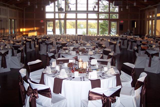 Table setup with centerpiece