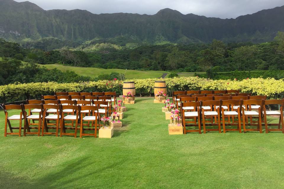 Wedding ceremony area