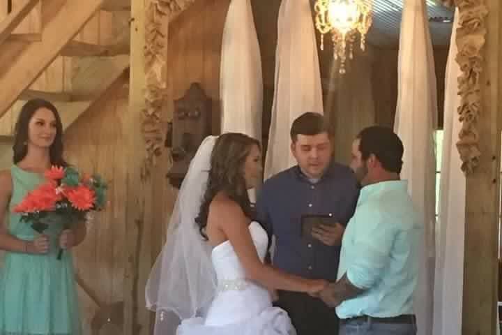 Anthony as the officiant for bethany and joseph's wedding