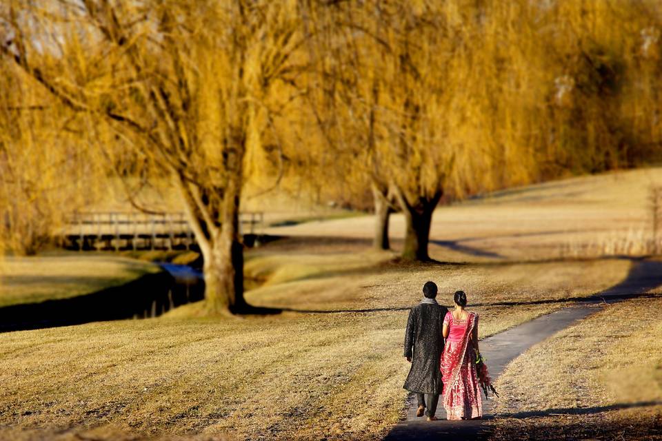 Bride and garlands