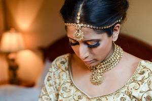 Bride gets ready