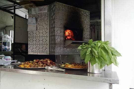 Wood fired oven @ Victoria's Wood Fired Pizza