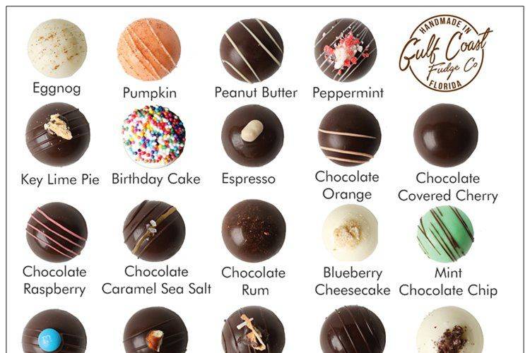 Choose your selection of fudge filled chocolates in 2, 4, 9 piece boxes or more for candy buffet bars, passed desserts and displays