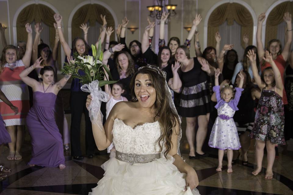 Bride and the guests