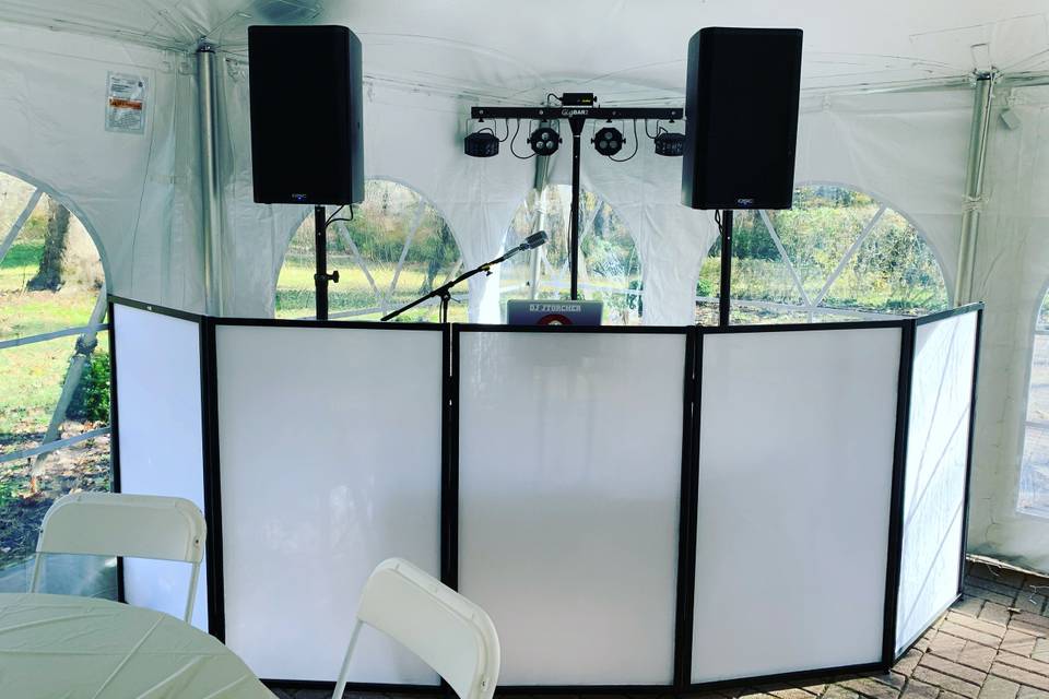DJ Box with speakers