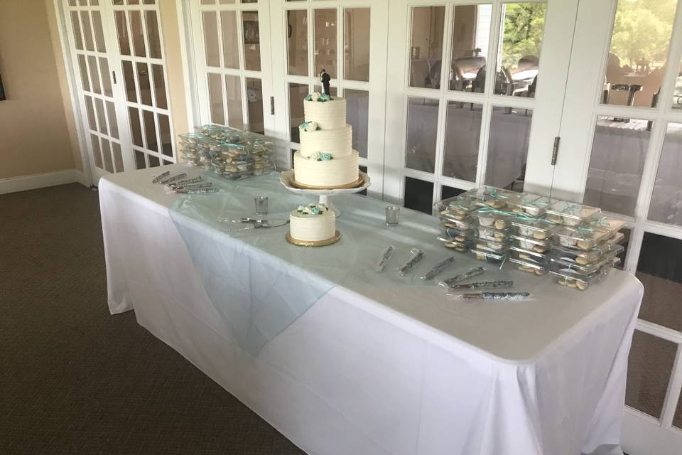 Cake Table and Buffet Room