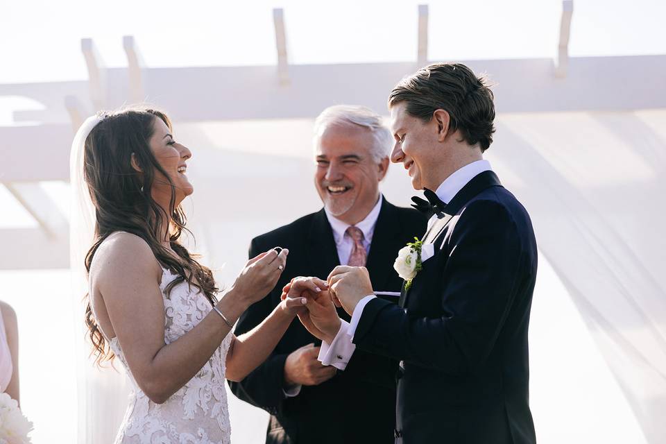 Ceremony at oceancliff lawn