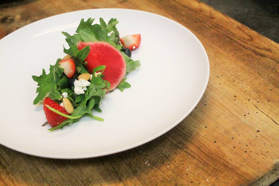 Watermelon radish salad