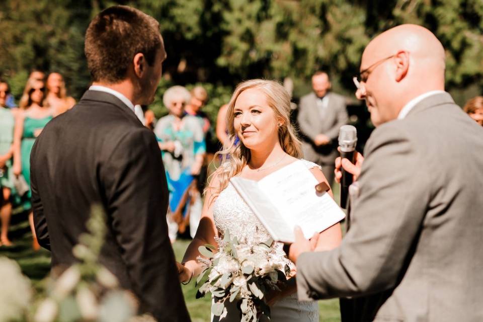 Couple getting married