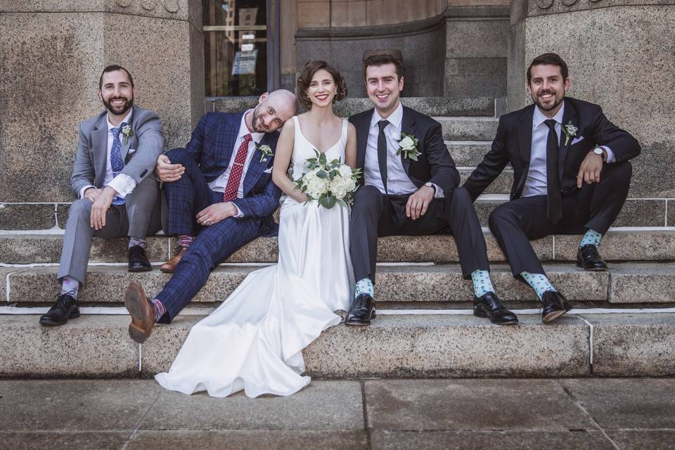 Bride and the guys