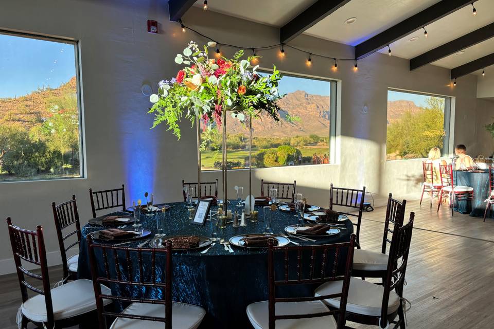 Glass pavilion reception