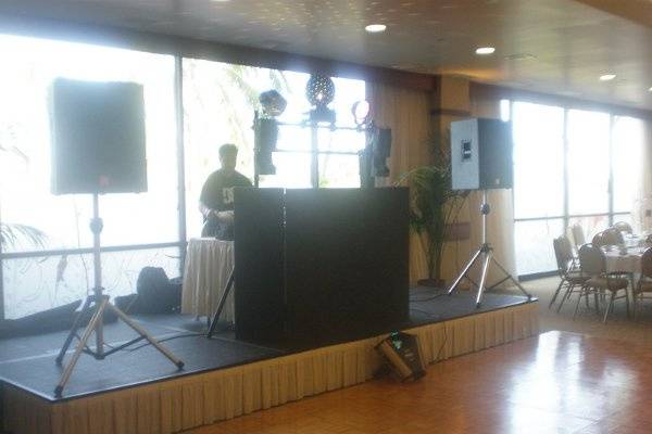 DJ set up and dance floor