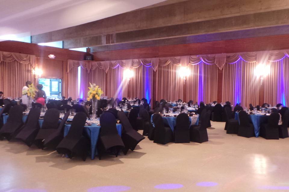 Wedding reception setup