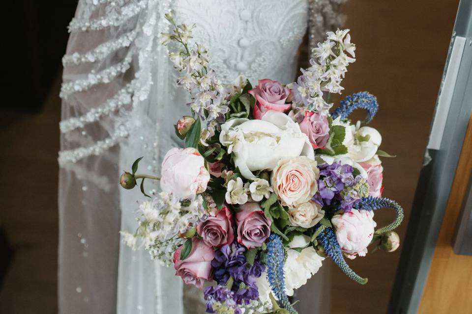 Lush lavender themed bouquet