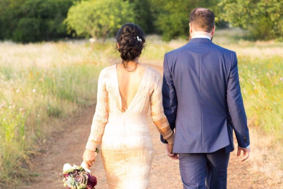 Kim wedding gown - back
