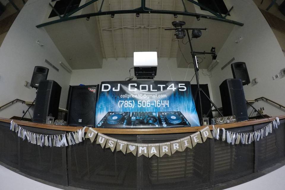 Full setup facing DJ