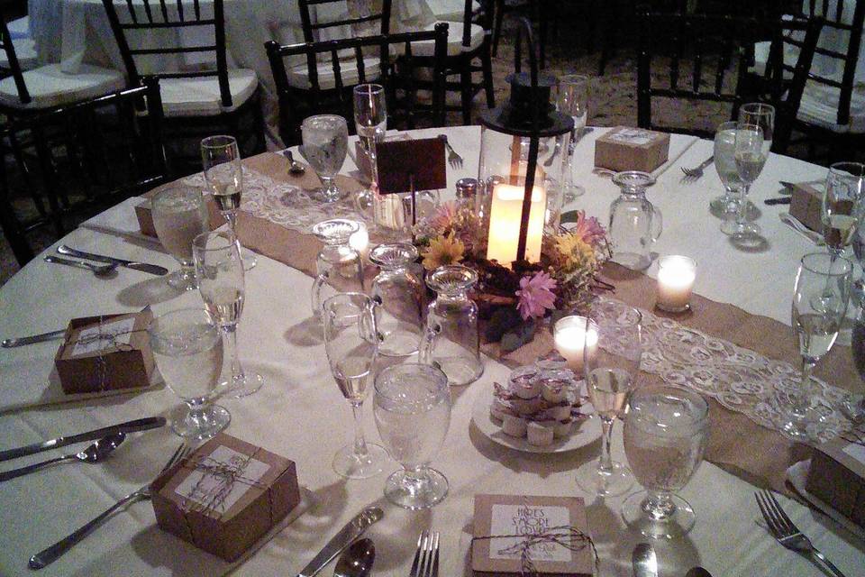Table Setup w/ Gift for Guests