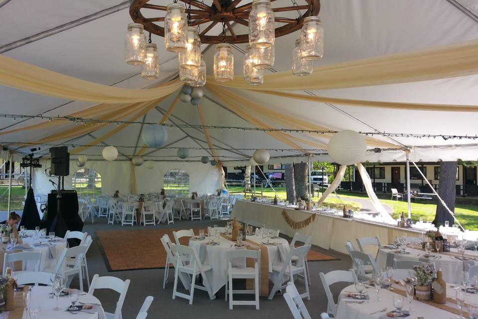 Beautiful Tent Reception Setup