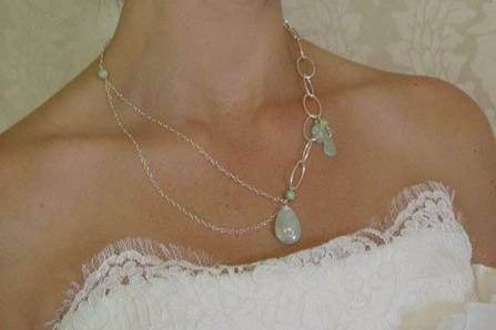 Sterling Silver and Chrysoprase.