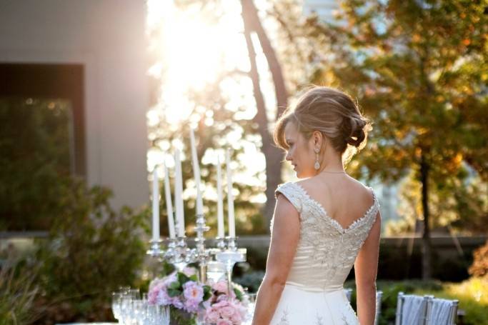 Bride holding her bouquet