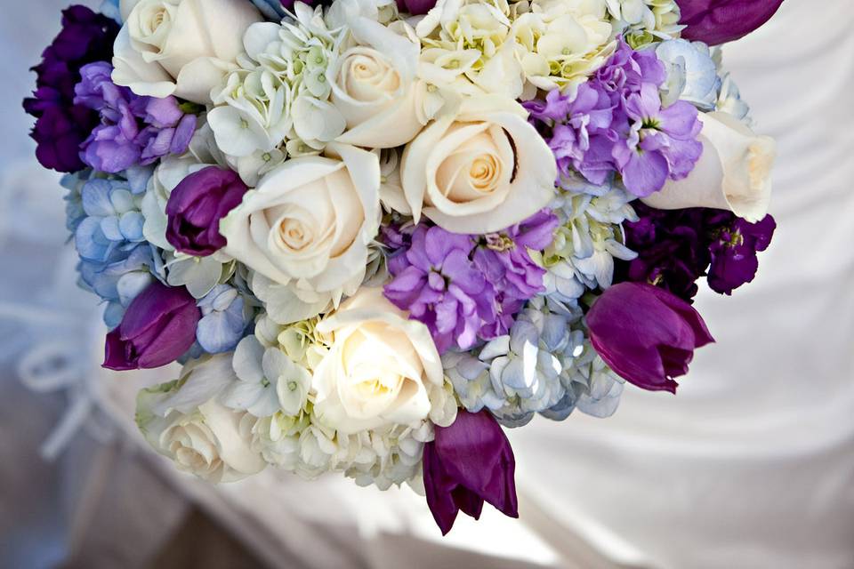 Bride holding her bouquet