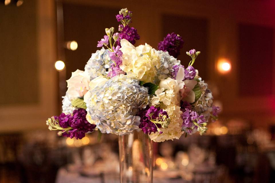 Table set up with centerpiece