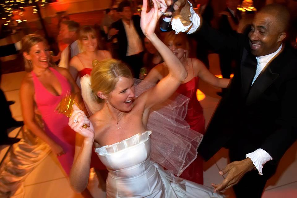 Bride dancing