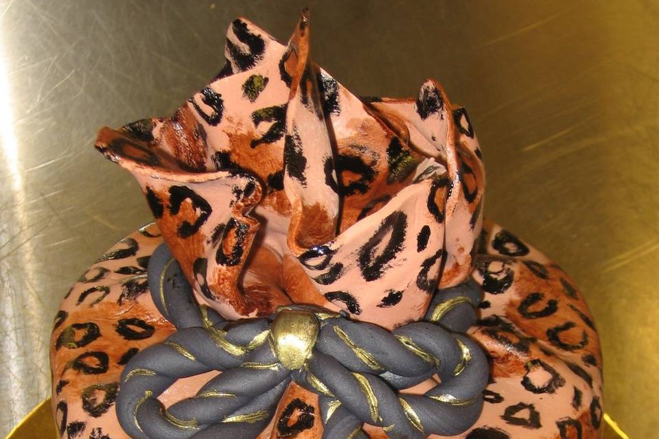 Cake with animal pattern