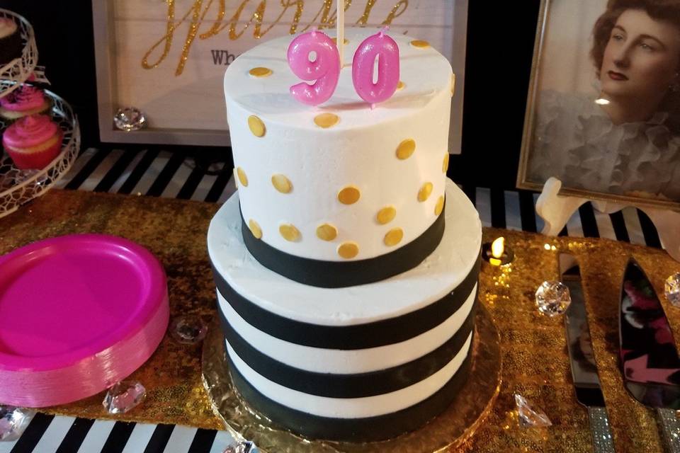 90th birthday cake