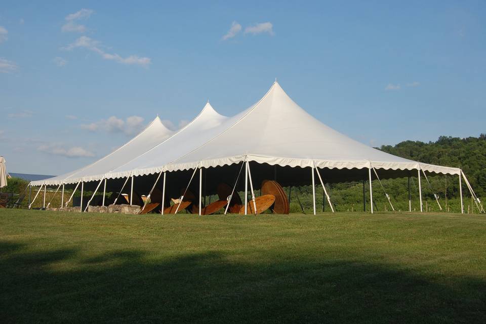 Morning tent setup