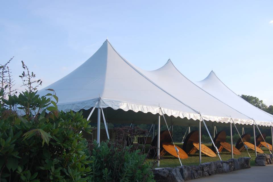 White tent setup