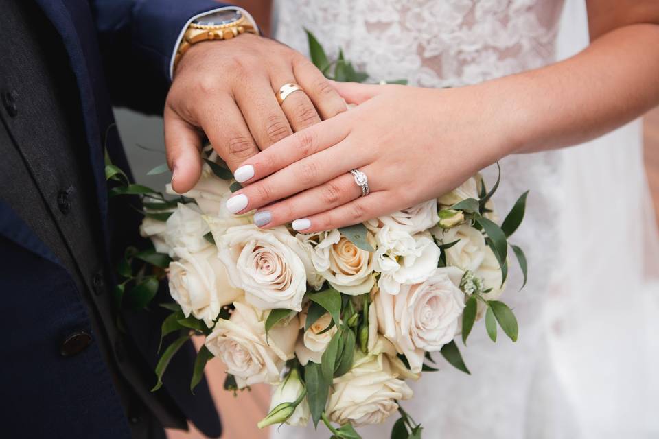 Rings, bridal, hands