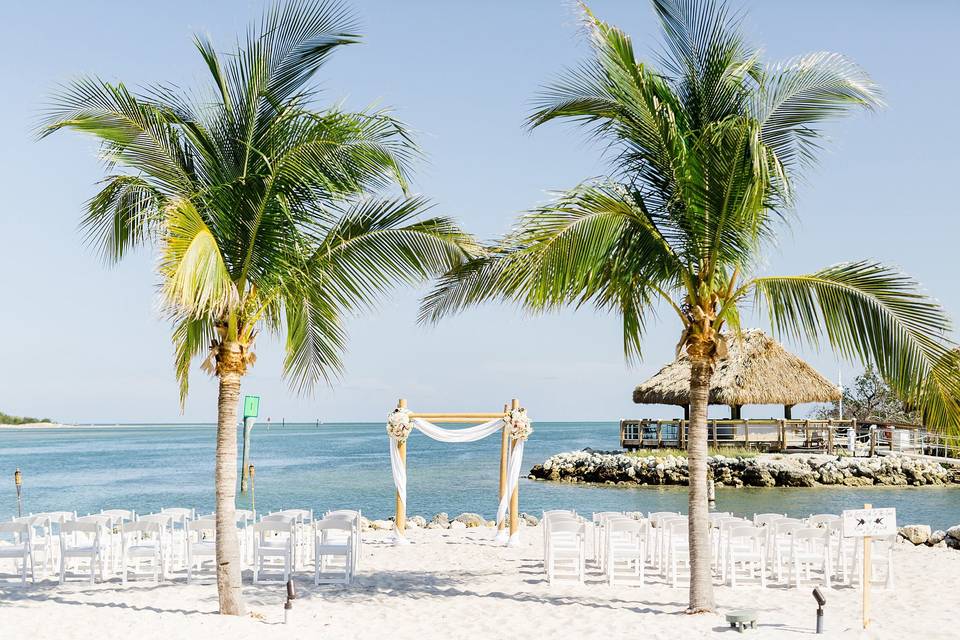 Beach wedding space