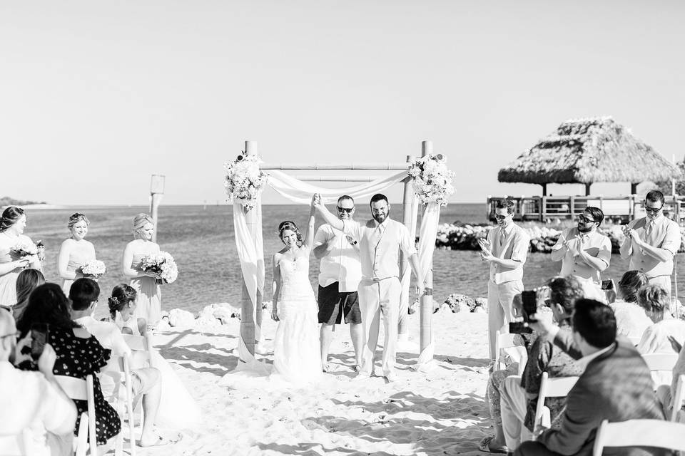 Bridal party in their robes