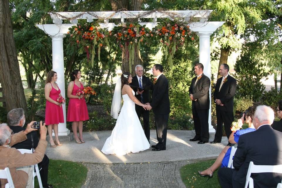 Ceremony proper at the garden