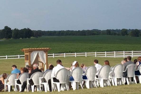 Outdoor wedding space