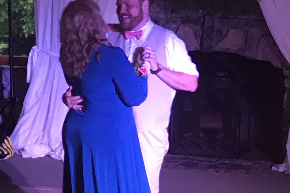 Mother and son dance