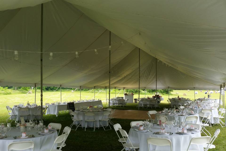 Tented reception