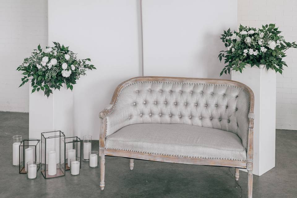 Grey Love Seat