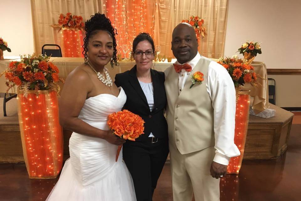 Orange themed wedding