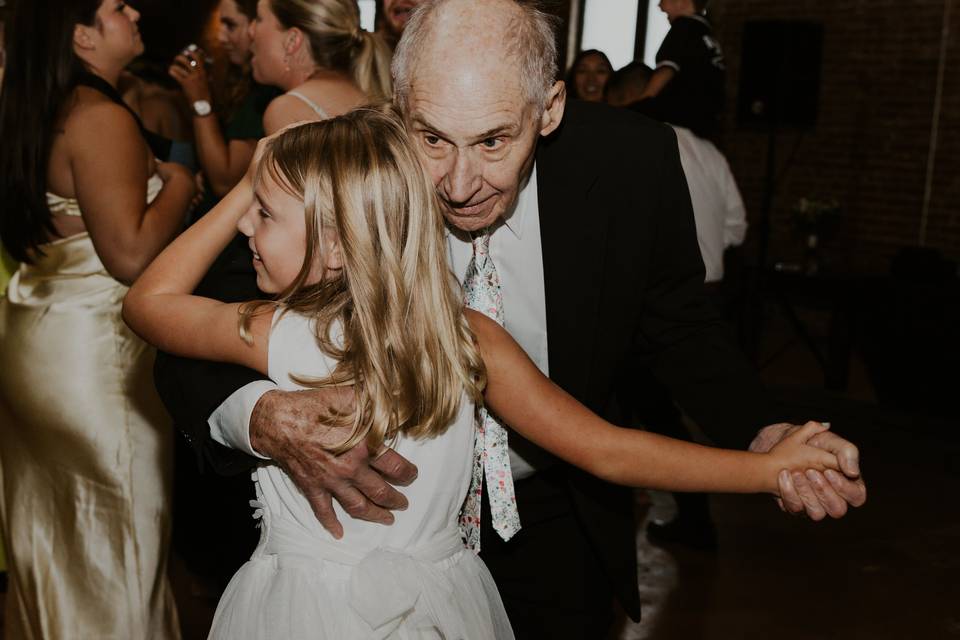 Granddad and granddaughter