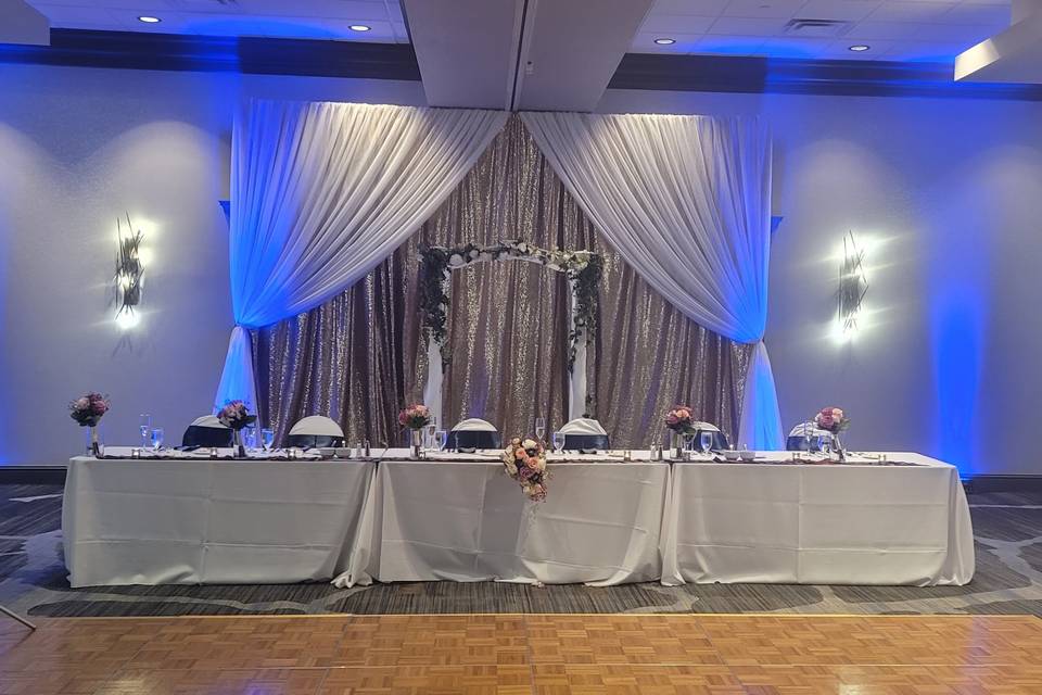 Head Table on Floor