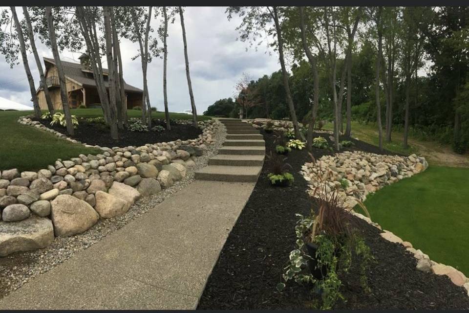 Walkway to pergola