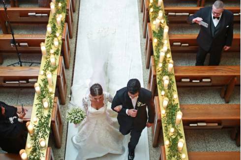Wedding ceremony and bride