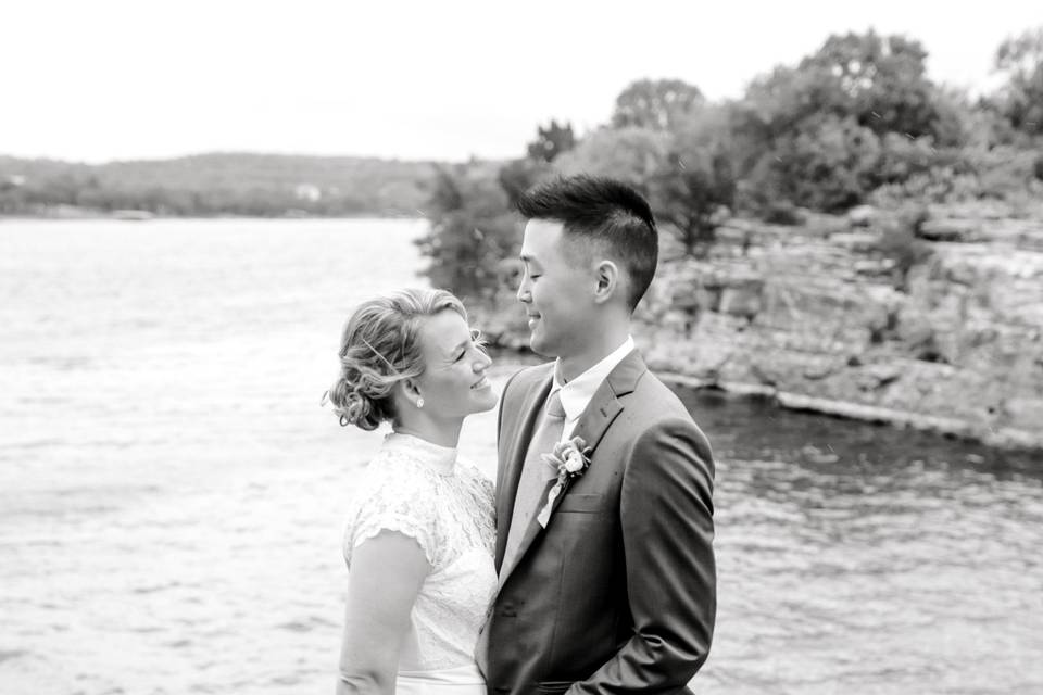 Waterfront elopement