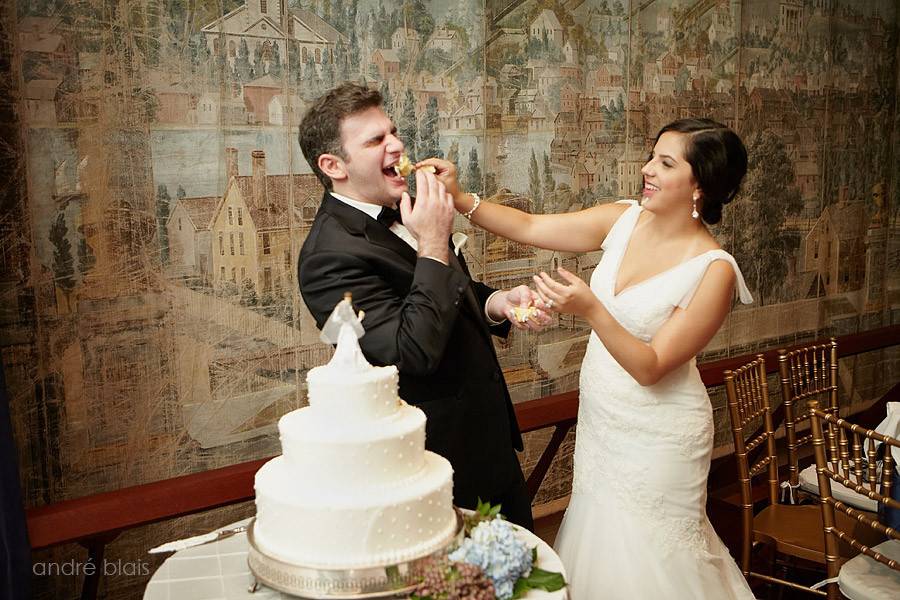 Wedding cake cutting